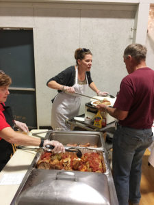 Deana Michaels serving food during Fulton Polish Fest at Fulton Polish Home in September...