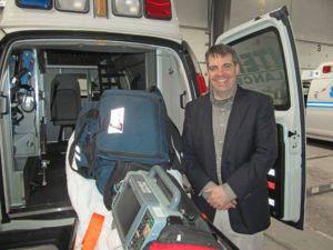 Inside an ambulance operated by Menter Ambulance. The cost to have an ambulance that is fully staffed and equipped is about $530,000 a year to maintain.