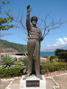 Statue of General Douglas MacArthur, who led American troops in the Philippines during World War II.
