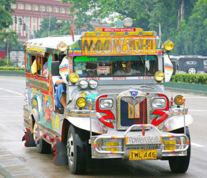 The Jeepneys are the most popular means of public transportation.