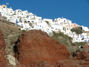 The white-washed buildings on the island of Santorini have become the iconic images of Greece.