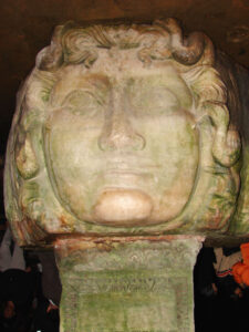 Image of Medusa at The Basilica Cistern in Istabul.