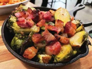 Side of Brussels sprouts and bacon ($4).