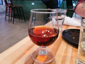 Smoke & Mirrors ($10). The beverage (smoked over cedar) features Sazerac rye, chai rum and Benedictine D.O.M.