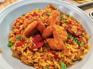 The jambalaya ($19, was bright and beautiful. As a heat lover, the spices are delightful, not overpowering.