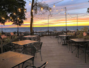 Beautiful sunsets at Lake Ontario is part of the experience diners have when they visit Rainbow Shores.