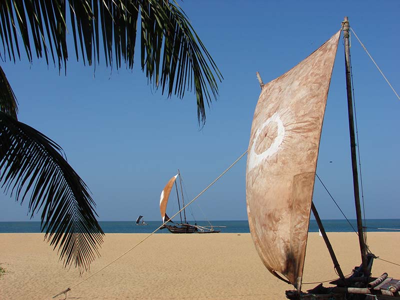 Jetwing Beach in Necombo. Beaches encircle Sri Lanka so there is a beach for everyone and accommodations range from basic to luxurious